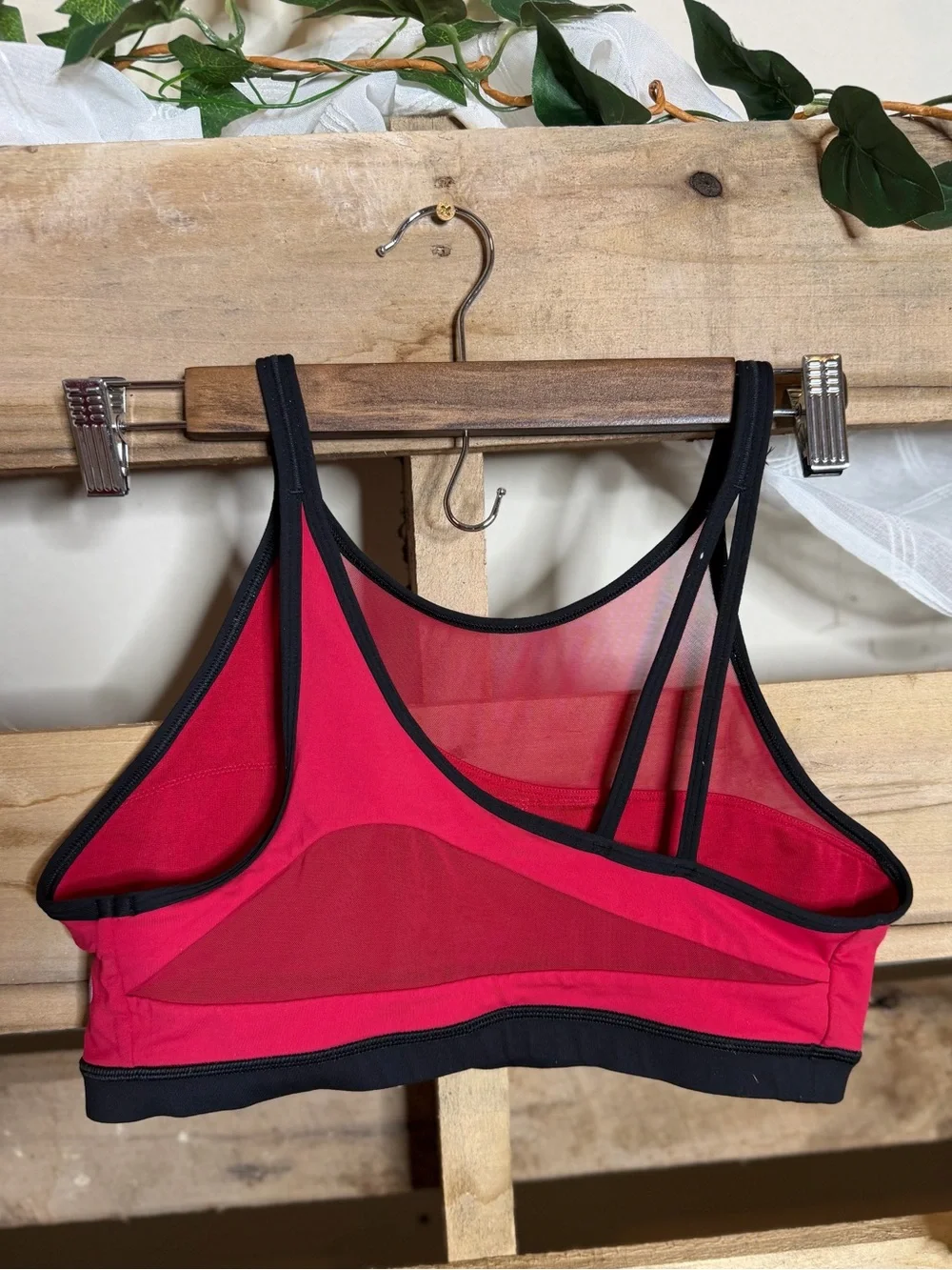 lululemon athletica Red Sports Bralette with Black Trim